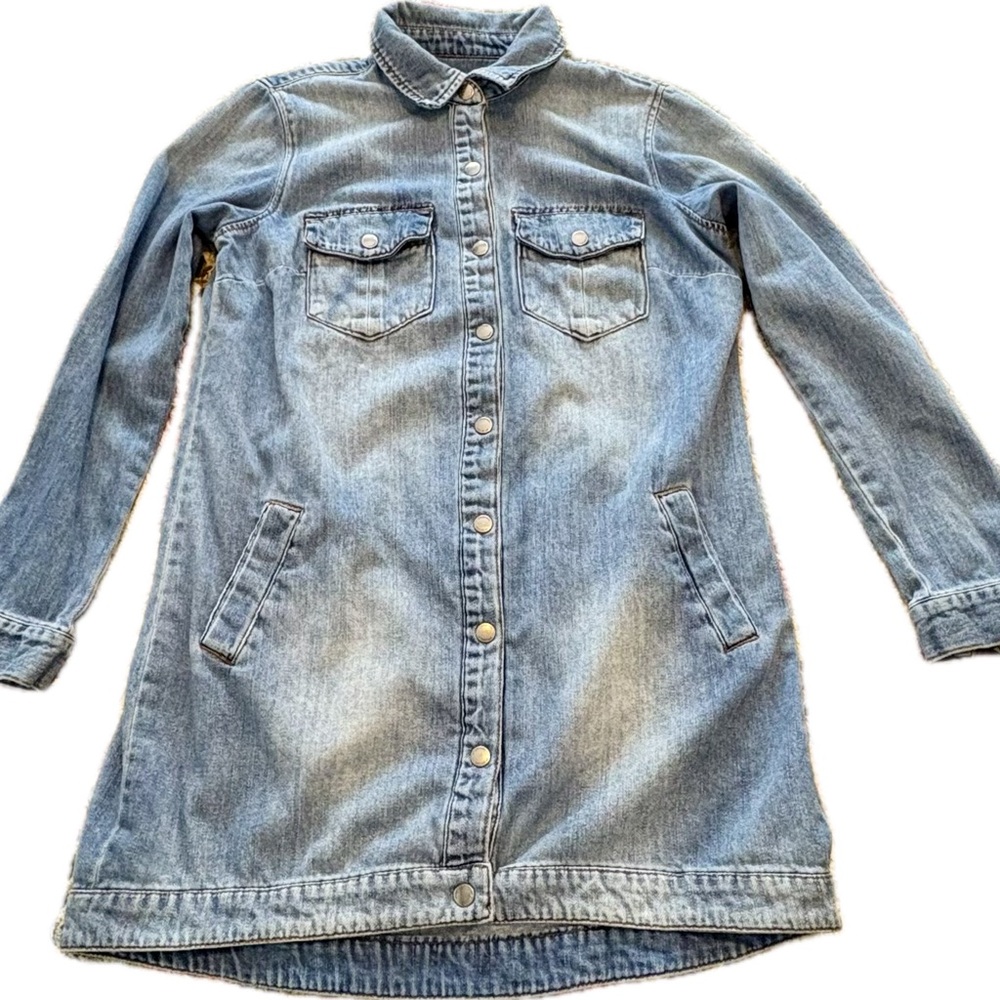 Liverpool Light Blue Denim Longline Jacket
